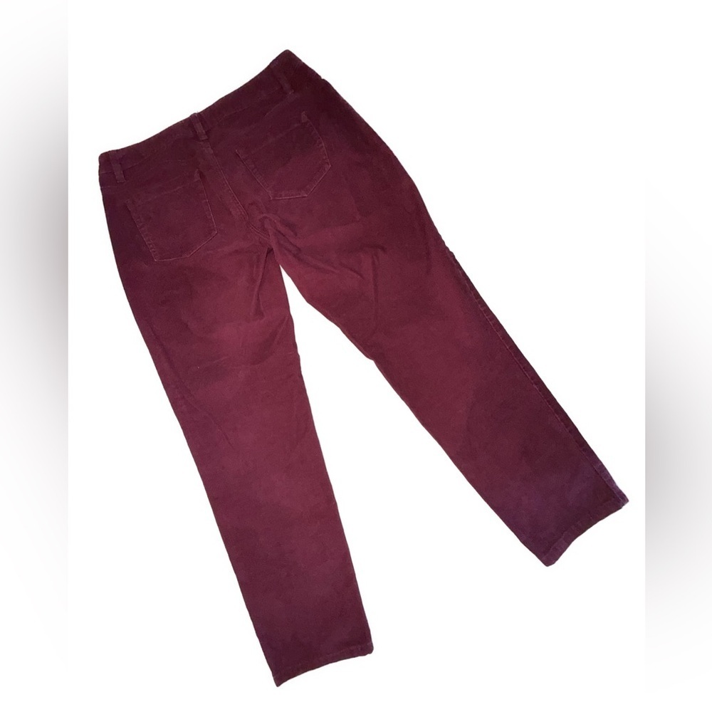 Garnet Hill Maroon Burgundy Corduroy Pants Organic Cotton 10 Petite - Picture 6 of 14